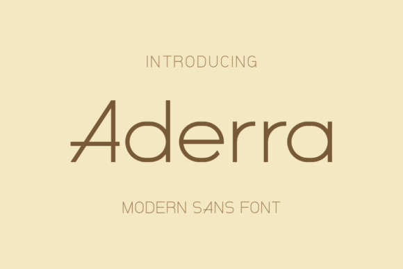 Aderra: A Versatile Sans Serif for Modern Design