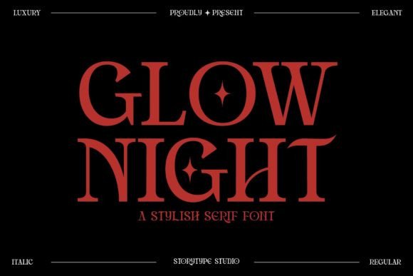 Glow Night Serif Font for Web Design