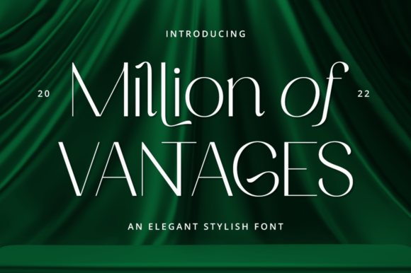 Million of Vantages Font Review for Web Design