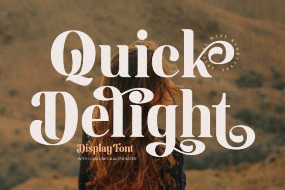 Quick Delight: A Modern Serif Font with Refined Charm